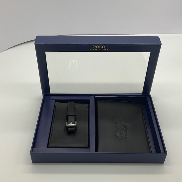 Polo Ralph Lauren Other - Ralph Lauren Leather Big Pony Luggage Tag & Passport Wallet